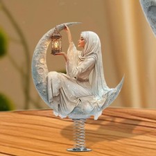 Ornamento per Cruscotto Auto con Figura Lunare 2D, Decorazione Artigianale,