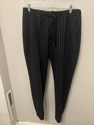 Todd Snyder New York Navy Chalk Striped Pants Wool Blend Jogger Men's M Portugal