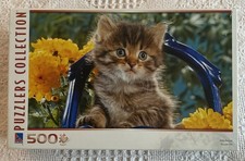 Sure-Lox Puzzlers Collection Kitten Bouquet Puzzle 500 Piece 18”x 11” New Sealed