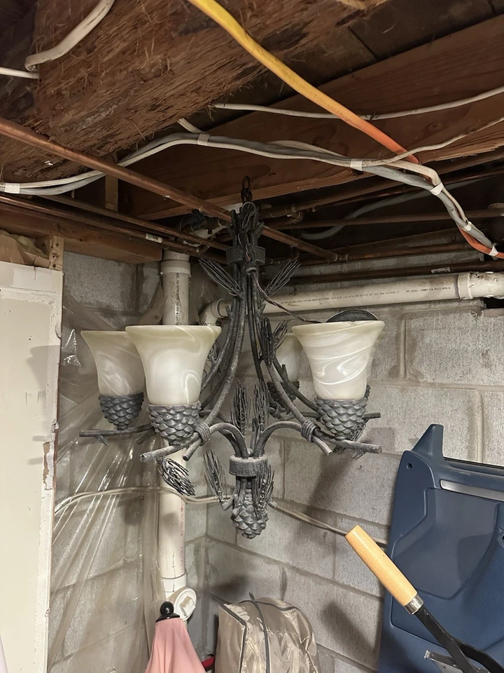 VAXCEL H0170 Sierra 6 Light Bronze Rustic Pinecone Chandelier Ponderosa - Image 3 of 3