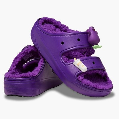 NEW McDonald's x Crocs Grimace Cozzzy Sandal M6/W8 | eBay