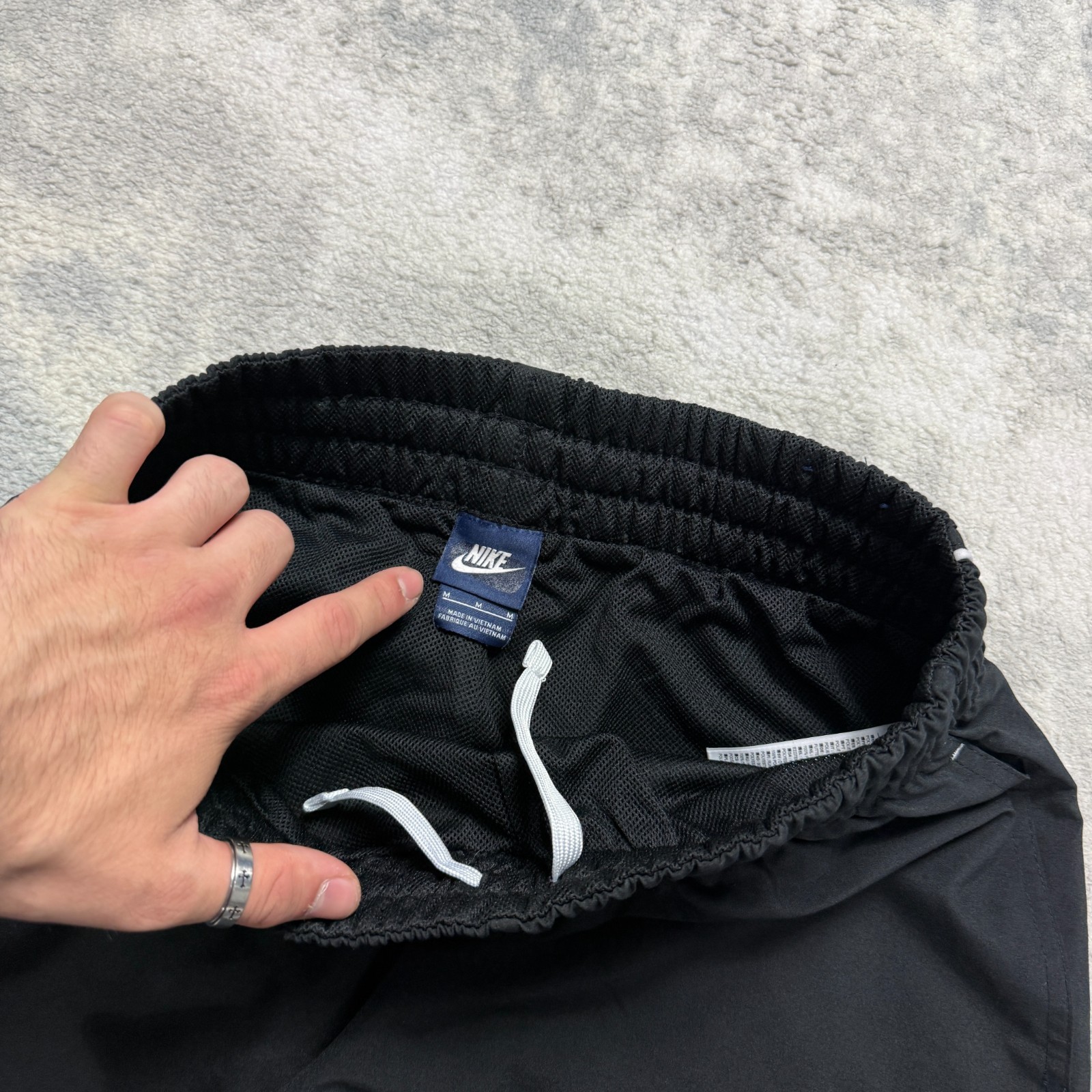 Vintage Nike 2000s Y2K Black Baggy Oversized Size Medium Tracksuit Bottoms image 4