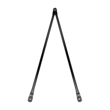 Matte Black 31" Metal Round Replacement Rods for Garden Swing Seats, 2-Pack