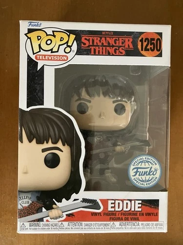 Funko Pop Vinyl Stranger Things Eddie Funko Shop Exclusive w/protector