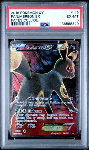 Umbreon EX Full Art Holo Rare PSA 6 - 2016 Pokemon XY Fates Collide #119/124