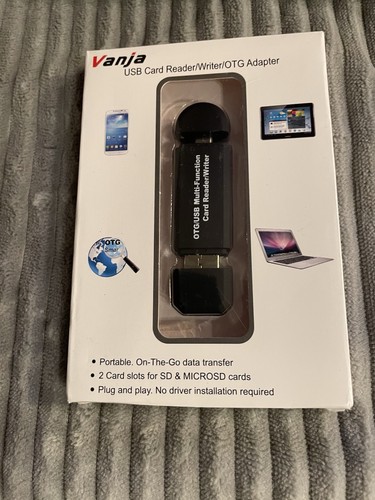 Vanja USB Card Reader / Writer / OTG Adapter - New in Box - - Picture 1 of 2