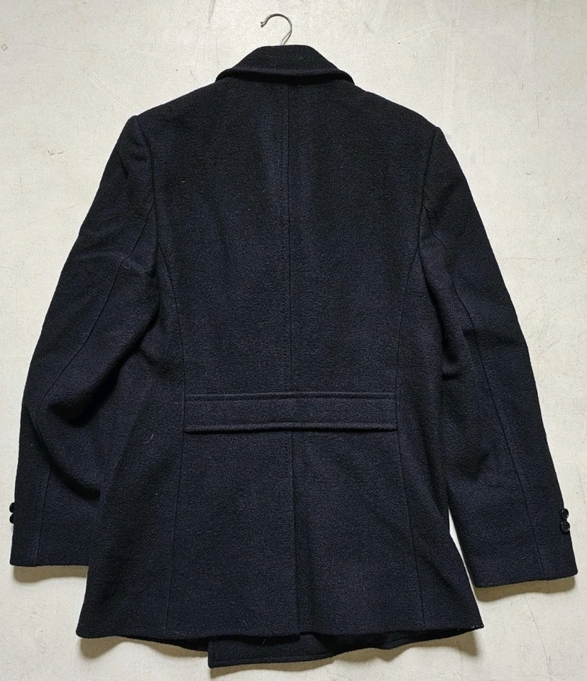 PAUL SMITH Pea Coat Mens M Reg Fit Pure Wool Navy Blue Handmade Italy Rrp £875 - Image 2 of 4