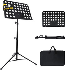 Sheet Music Stand Adjustable Folding Music Stand w/ Carry Bag Portable Holder