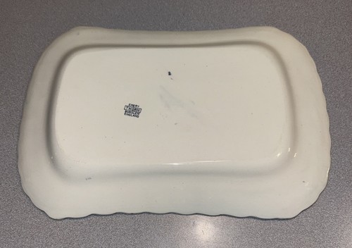 Emery Thorn Burslem England 1880’s Platter Flow Blue Ironstone 14.5 X 9.75 In - Picture 2 of 8