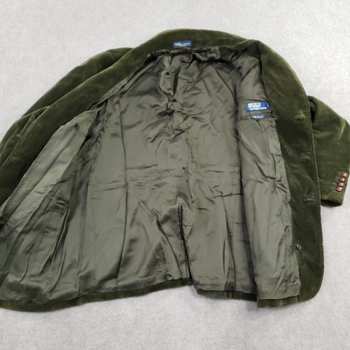 Polo Ralph Lauren Blazer Mens XL Green Corduroy Sport Coat Hunting Jacket - Picture 6 of 15