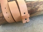 Tan Leather Snap Belt Strap 1.5 Inch Full Grain Cowhide Replacement Western Belt