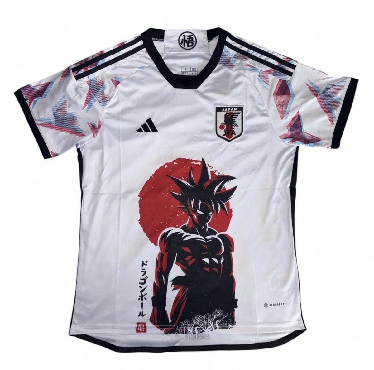 Adidas Japan Goku Dragon Ball Z Soccer Jersey Size L Slim Fit NWT