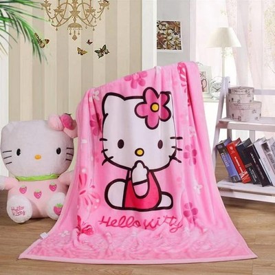 Hallo Kitty Printing Throw Blanket for Girls,40''x55'', All Seasons Flannel Fleece