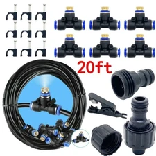 20ft Outdoor Patio Water Mister Mist Nozzle Misting Cooling System Fan Cooler