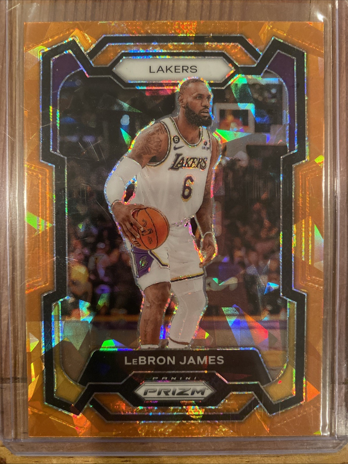 2023-24 Prizm Lebron James #63 Oranges Cracked Ice Prizm SP