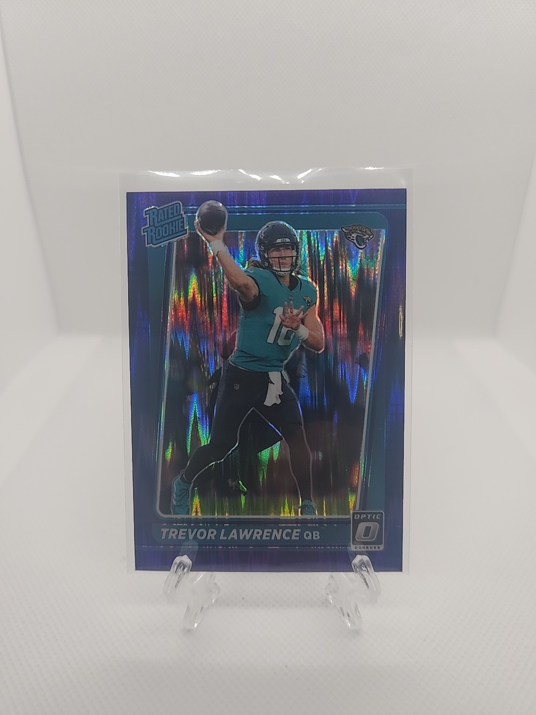 2021 Panini Donruss Optic - Rated Rookie Trevor Lawrence #201 Purple Shock Prizm
