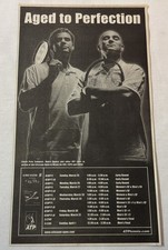 2001 newsprint ATP Tennis ad~ ANDRE AGASSI, PETE SAMPRAS