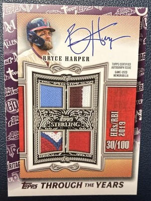 2021 Topps - Topps Through the Years Facsimile Reprints Bryce Harper #TTY-8
