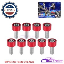 M8x1.25 Decorative Exhaust Header Manifold Cup Washer for Honda Civic Acura Red