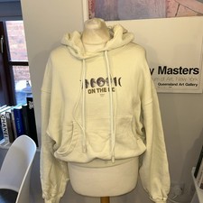 Woman’s Geniune Off-White Virgil Abloh “On The Go”Hoodie. Cream. Small.