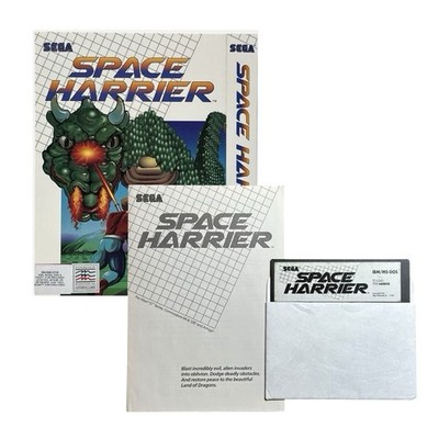 SPACE HARRIER Vintage 1986 Sega IBM Tandy PC Game Floppy Manual Outer Box Sleeve