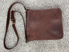 Vera Pelle Italian Leather Crossbody Bag Brown