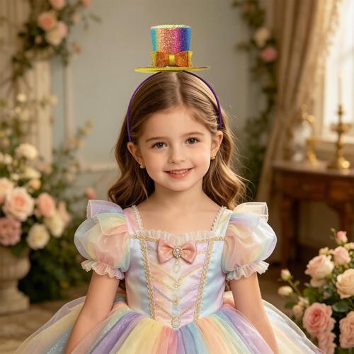 Pajarita para niños decoración diadema carnaval mini sombrero de copa aro para el cabello lentejuelas equipo para la cabeza - Imagen 22 de 27