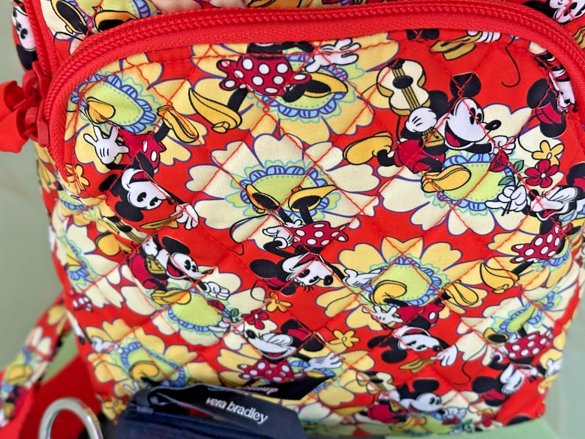 VERA BRADLEY DISNEY LORMAN SLING BACKPACK+ZIP ID CASE:NWT MICKEY