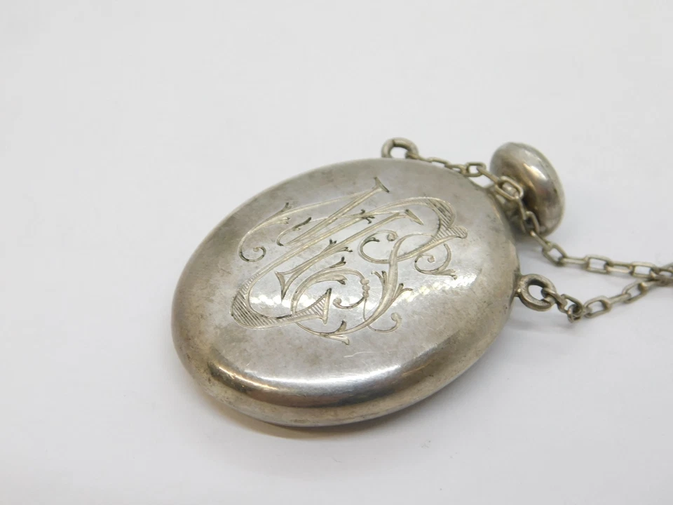 Миниатюрная голландская антикварная парфюмерная бутылка Chatalaine из серебра 0,800 20 века 1918 г. - Изображение 3 из 4