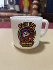 Rare Vintage 1980s Billy Bob showbiz pizza place milk glass mug anchor hocking