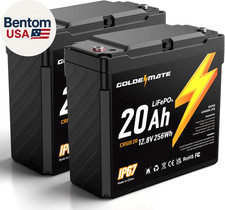 12V 20Ah Lifepo4 Battery 2 Packs , IP67 Waterproof, 12V Lithium Battery with 500