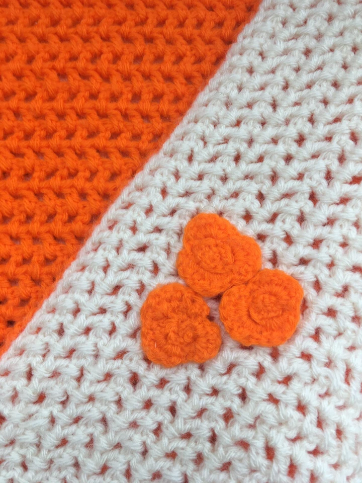 Superbe couverture Année 70 Vintage en Laine pour Bébé - Photo 4/4