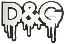 DOLCE & GABBANA Patch White Black D&G Sticky for Sneakers Applique RRP 60usd