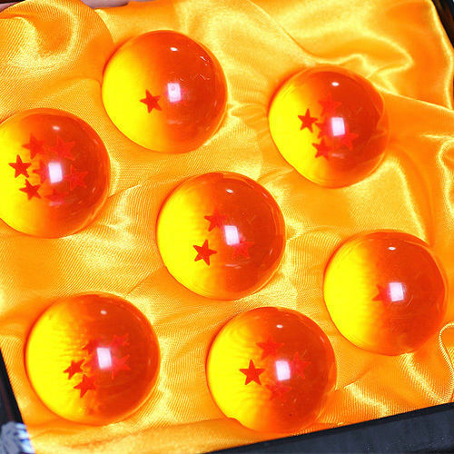 New 7Pcs Stars Dragon Ball Z Crystal Balls Set Collection In Box