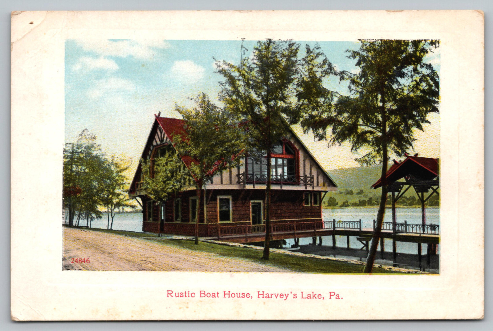Harvey's Lake PA Pennsylvania Rustic Boat House Harveys Lake