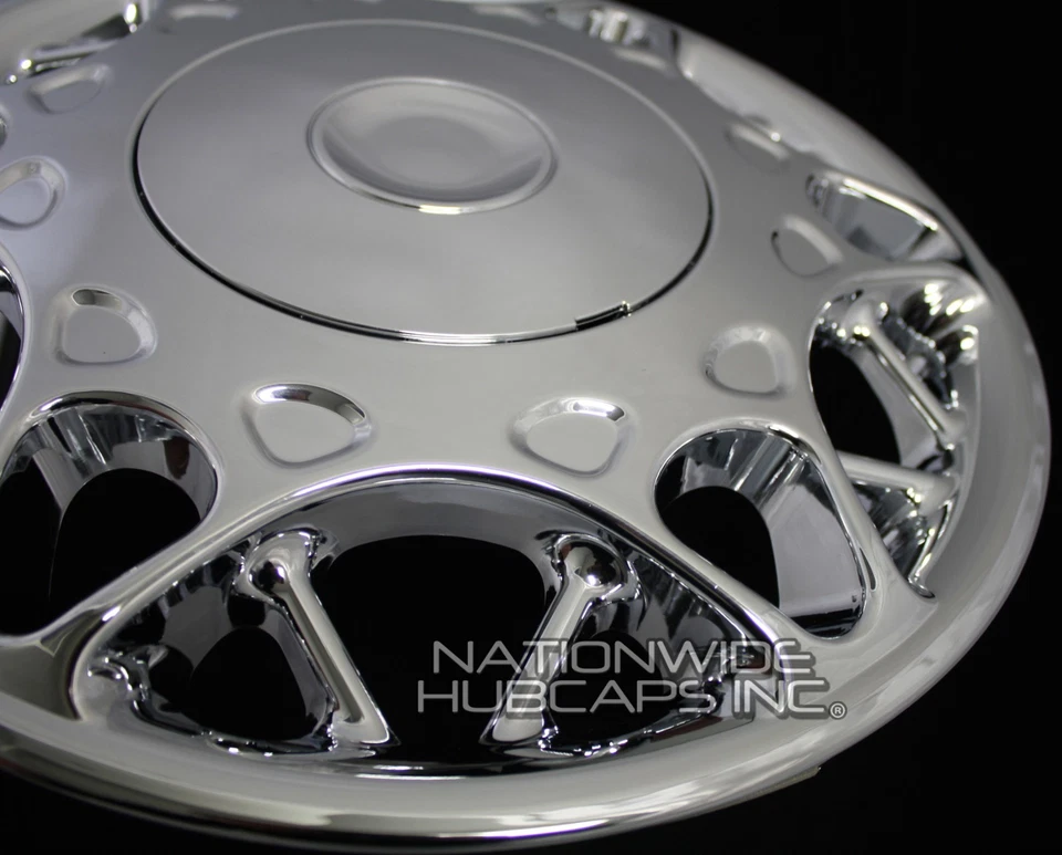 Tapacubos centrales de llanta 4 para Buick Century 1997-05 cromados 15" atornillados Foto 3 de 4
