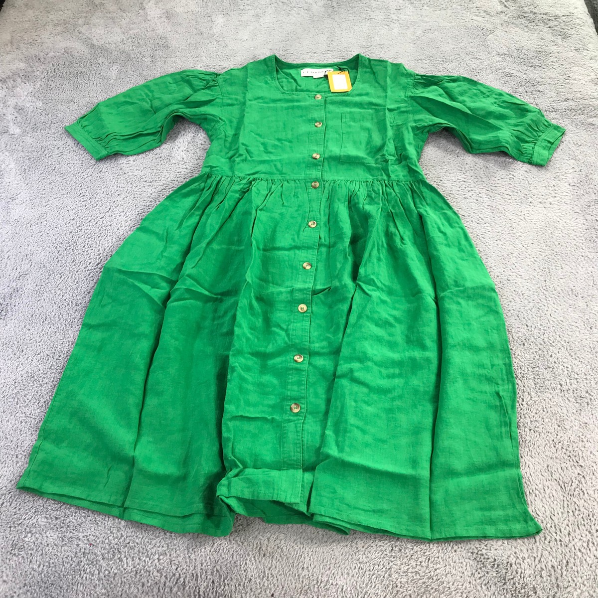 chinese dress ladies Tailored Navy Linen Shift Dress main image 0