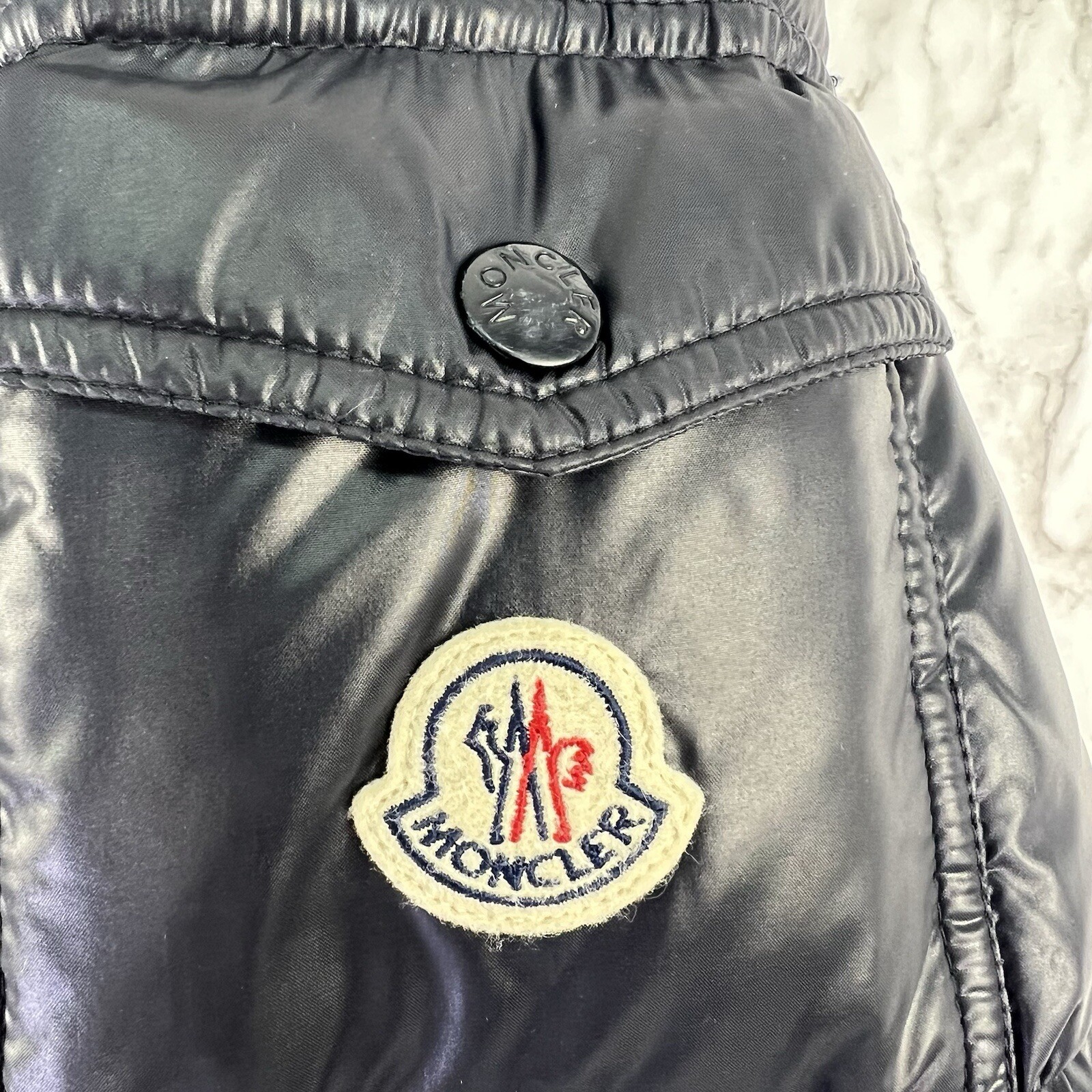 Moncler Ecrins Jacket Puffer Men Size 4 Navy Blue Winter Authentic Fits Large image 3