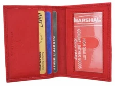 Mens Wallet Bifold Leather Slim Mini Credit Card ID Holder with Front ID Window
