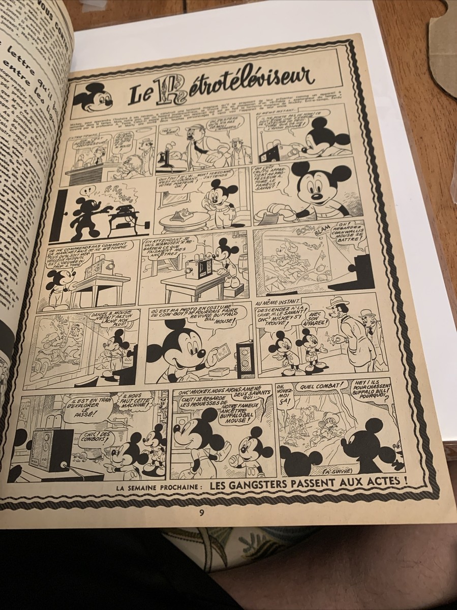 Mickey Magazine 113 December 1952 French Issue Super Rare And Very