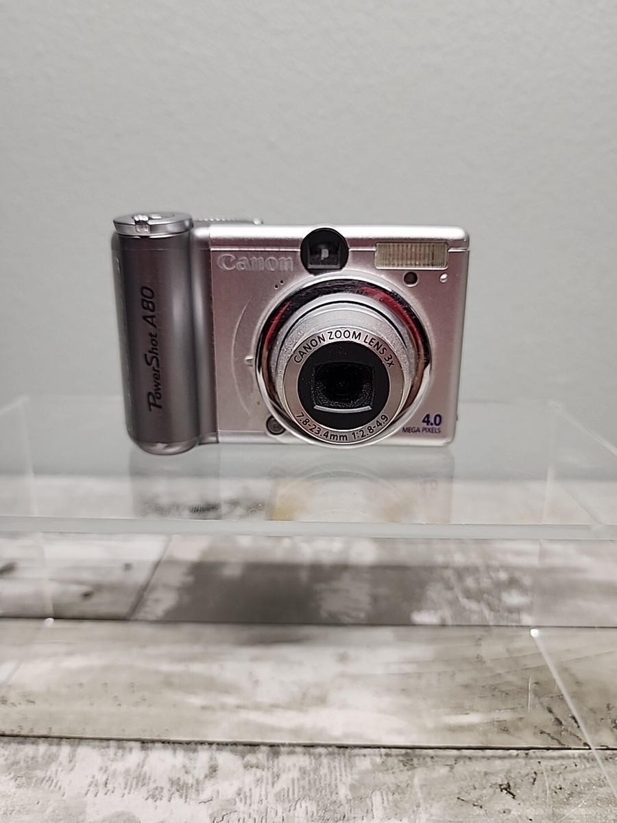 Canon PowerShot A80 4.0MP Digital Camera - Silver AS-IS Canon PowerShot A80 4.0MP Digital Camera - Silver AS-IS