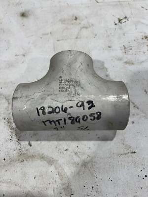 MB SCH40S Stainless Steel Butt Weld WP304/304L-W Butt Weld Tee 2'' A403/SA403