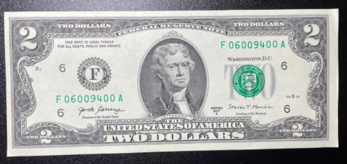 2017 Two Dollar ($2) Bill Uncirculated Consecutive Sequential