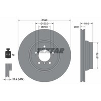 Textar 2X Bremsscheibe Vorne Ø348 Mm InnenbelüFtet FüR BMW 7Er E65 E66 E67