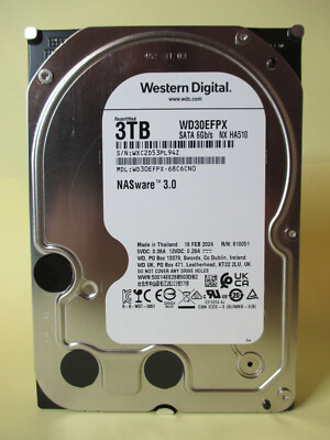 Western Digital WD Red Plus - WD30EFPX - 3TB Festplatte Sata3 intern 3,5''
