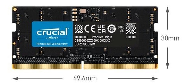 Crucial CT2K32G56C46S5 memory module 64 GB 2 GB DDR5 5600
