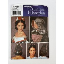 VTG Simplicity 5740 The Fashion Historian Misses Millinery One Size Martha McCai