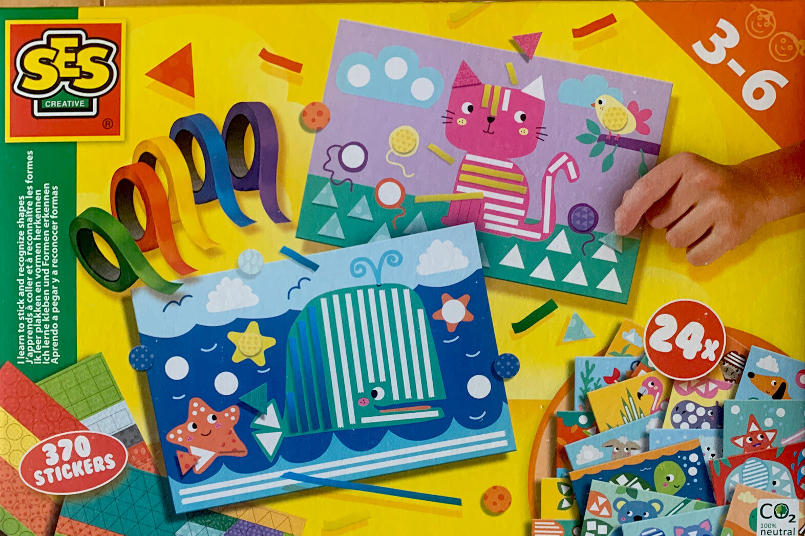 SES CREATIVE I LEARN TO STICK AND RECOGNIZE SHAPES SET (14632)