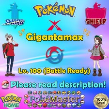 Shiny Non-shiny Gigantamax Lv. 100 6IV Pok mon Sword Shield HOME Legal