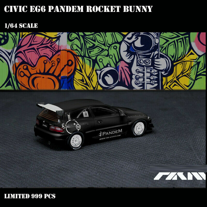 IN STOCK HKM 1:64 Scale Model Car Civic EG6 Pandem Rocket
